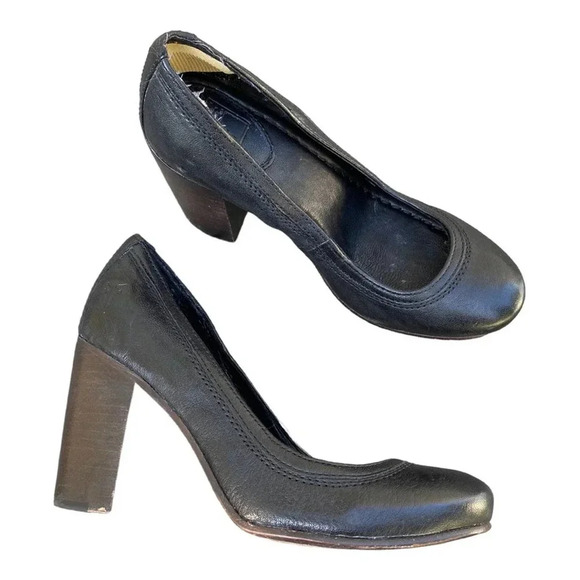 Frye Carson heel Oxford Black Size 5.5 - Picture 1 of 8